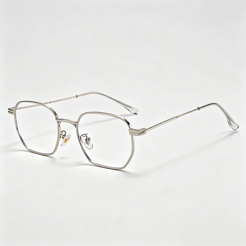 Slim Metal Irregular Rectangle Retro Sunglasses