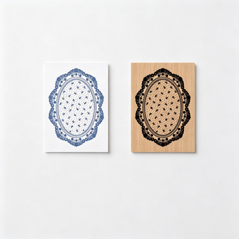 Lace Pattern Beech Wood Stamp