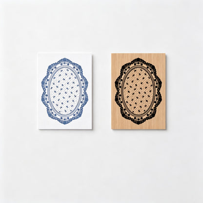 Lace Pattern Beech Wood Stamp