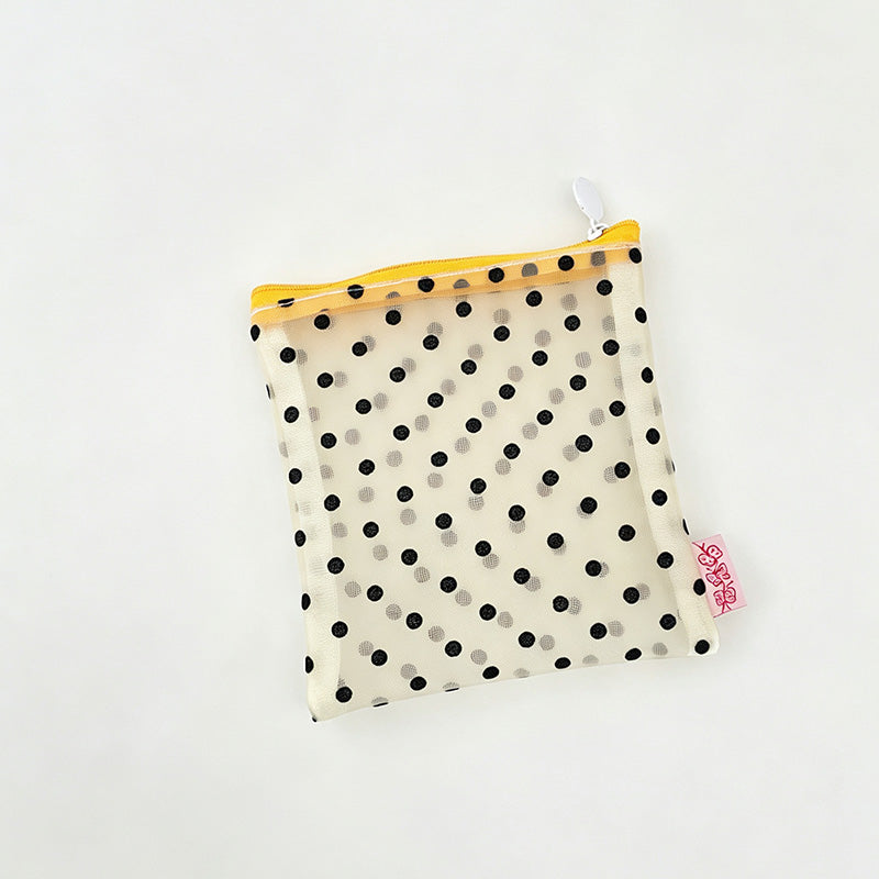 Reversible Dot Drawstring Pouch