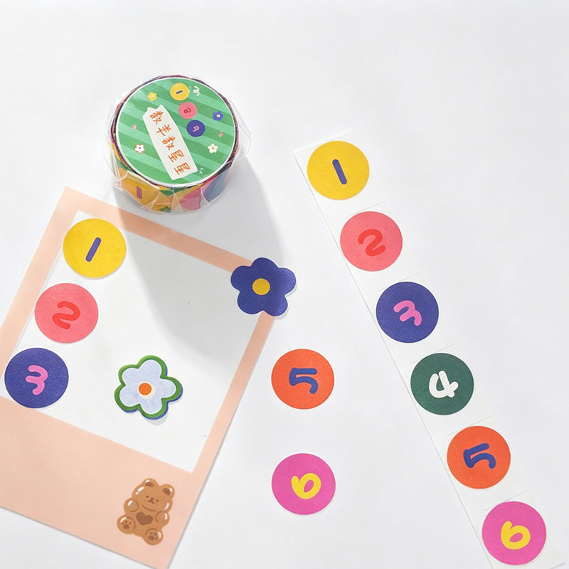 Die‑Cut Washi Tape Small Pattern Stickers