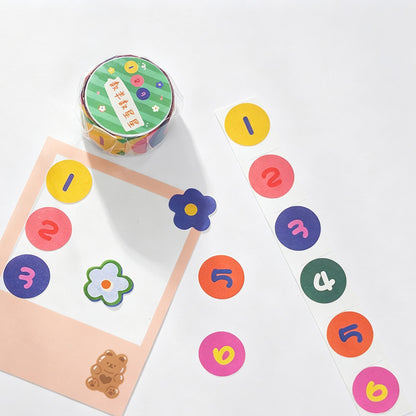 Die‑Cut Washi Tape Small Pattern Stickers