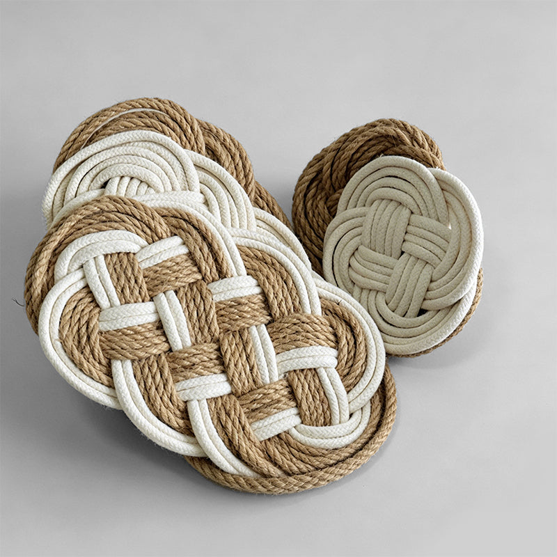 Braided Cotton & Linen Blend Insulated Coaster