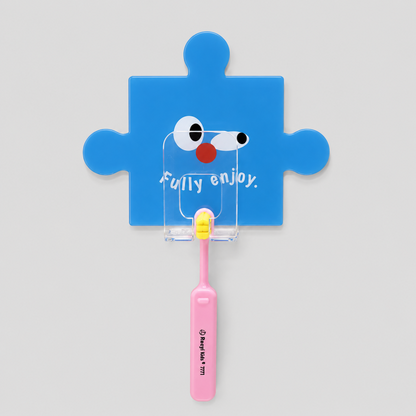 Puzzle Shaped Acrylic Toothbrush Holder