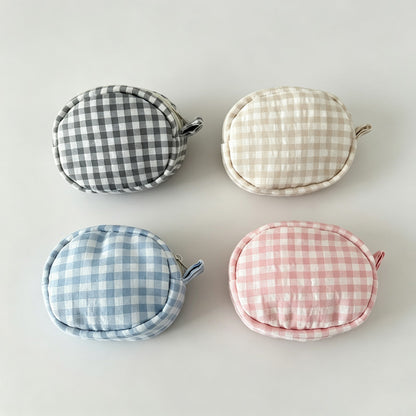 Gingham Mini Storage Pouch