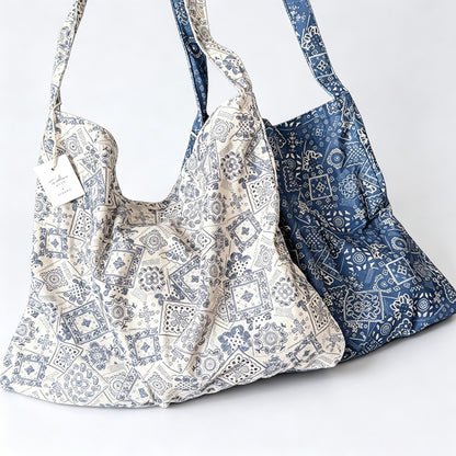 Bandana Print Open‑Top Shoulder Bag