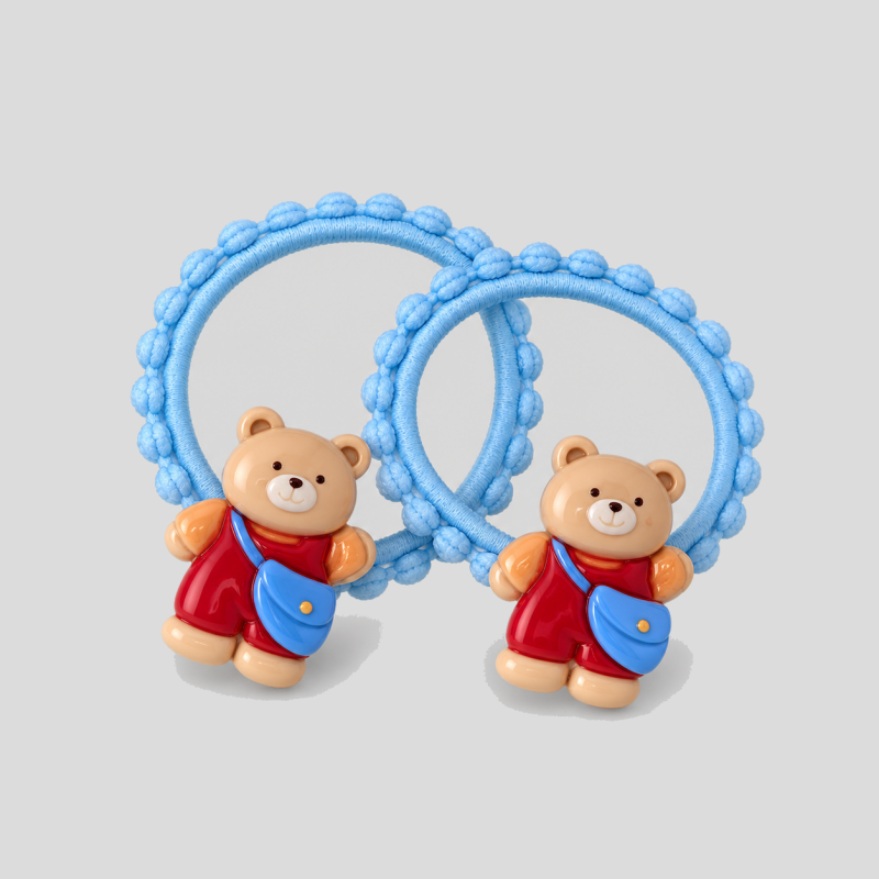 Lace Trim Dog Shape Hair Ties