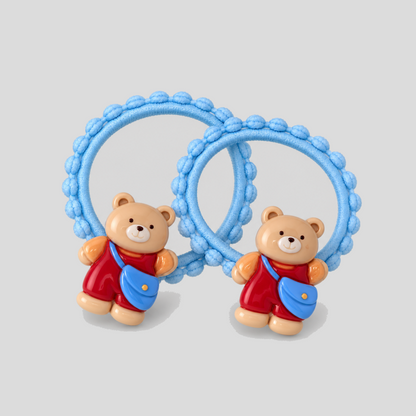 Lace Trim Dog Shape Hair Ties