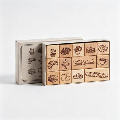 Sweet Bakery Wood Stamps Set