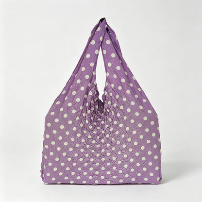 Polka‑Dot Foldable Shopping Pouch