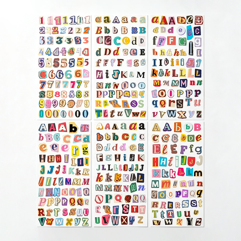 Colorful Alphabet Sticker Sheet Set