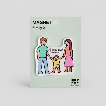 Family Pattern Acrylic Fridge Magnet