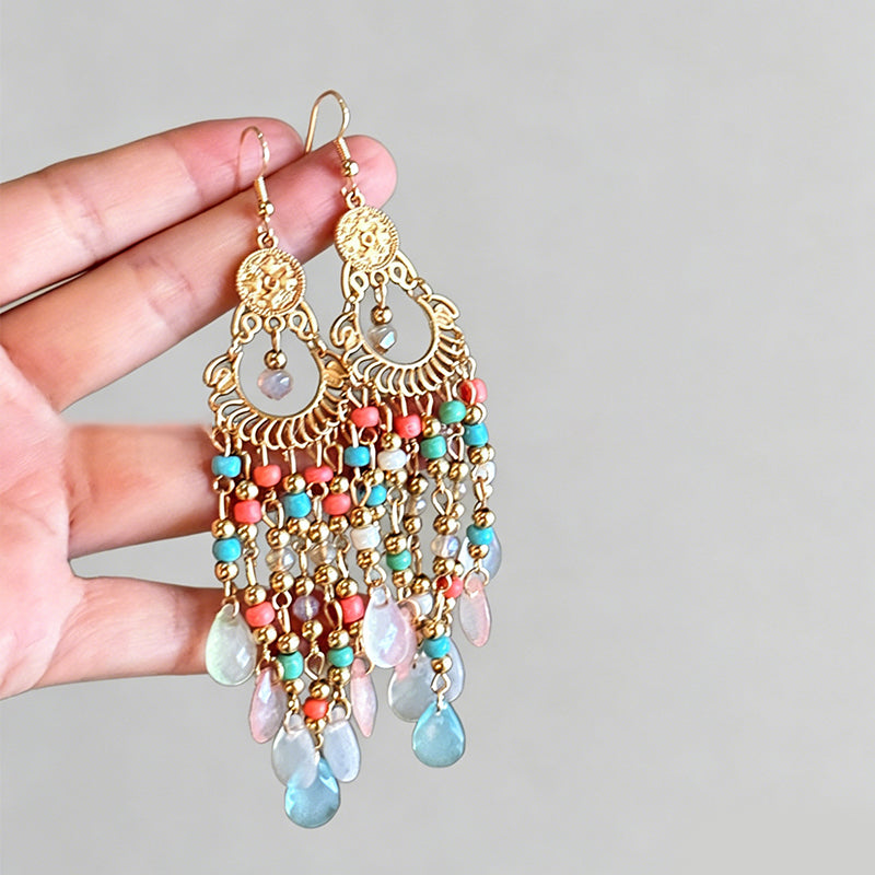 Retro Ethnic Boho Tassel Pearl - Shopdayla Wholesale - #4338
