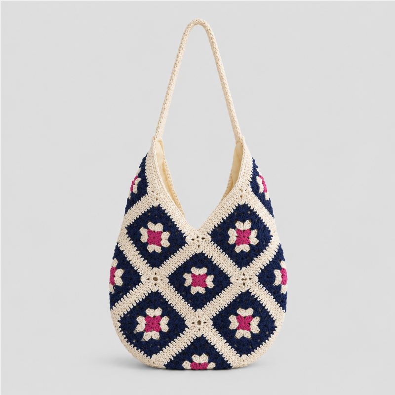 Sunflower Crochet Shoulder Bag