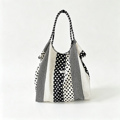 Ploka Dots Floral Print Tote Bag