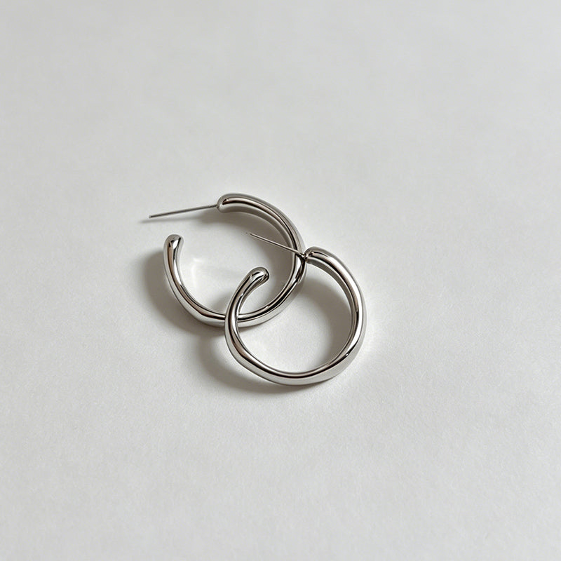 Modern Minimalist Plain Hoop A - Shopdayla Wholesale - #6194