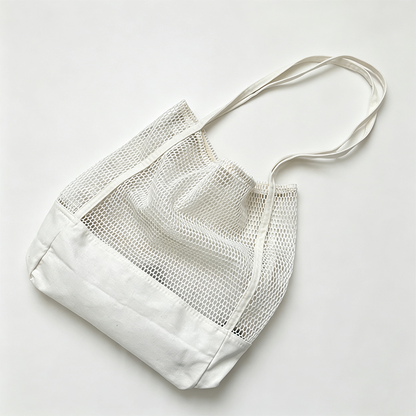 Mesh Pocket Tote Bag