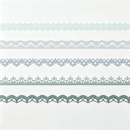 Lace Border Sticker Strips Set
