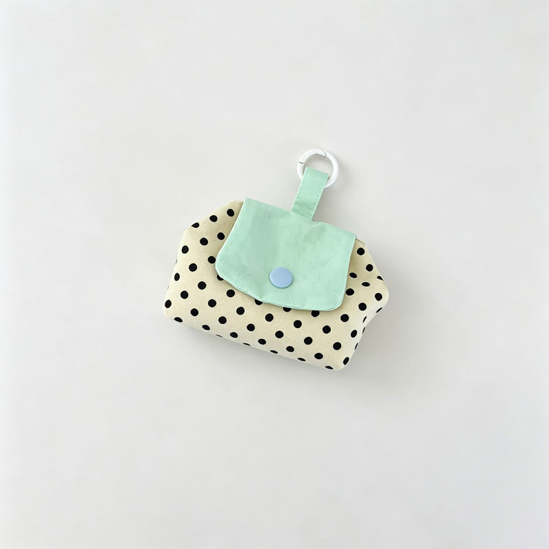 Plaid Coin Purse with Flap