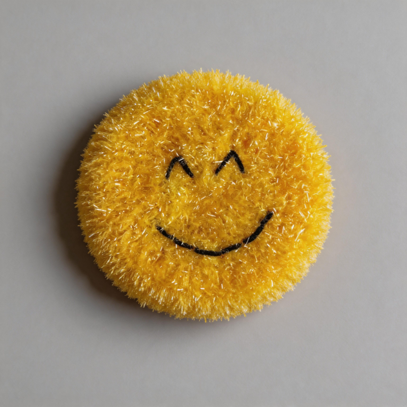 Smile Face Dishwashing Sponge - Shopdayla Wholesale - #1906