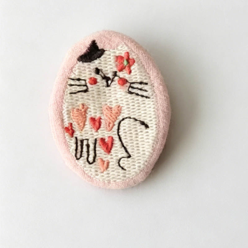 Refined Sweet Pink Cat Embroid - Shopdayla Wholesale - #1154