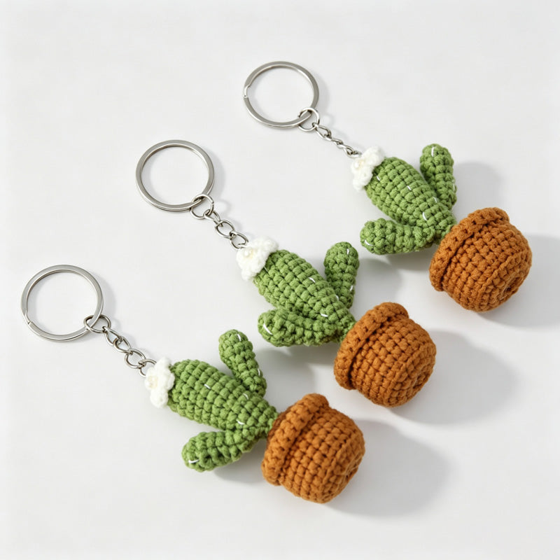 Mini Cactus Keychain