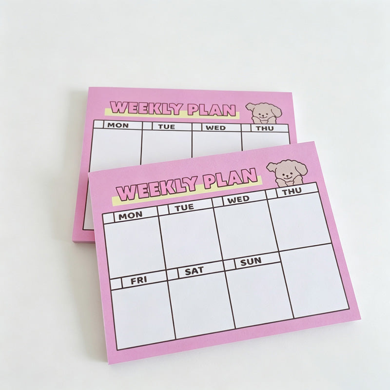 Weekly Plan Non‑Sticky Notes