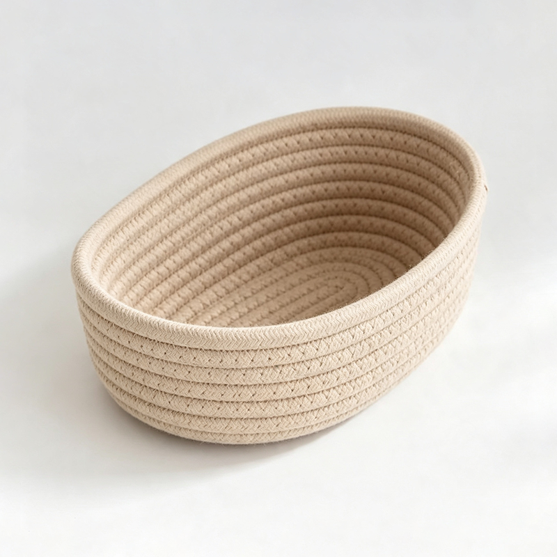 Oval Cotton Rope Woven Storage Basket