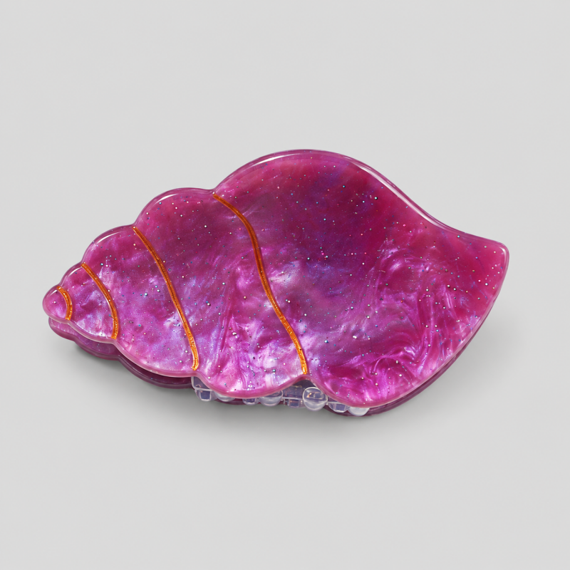 Seashell Pearlescent Hair Claw Clip