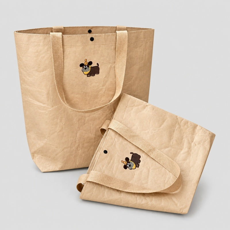 Bear Print Kraft Tote