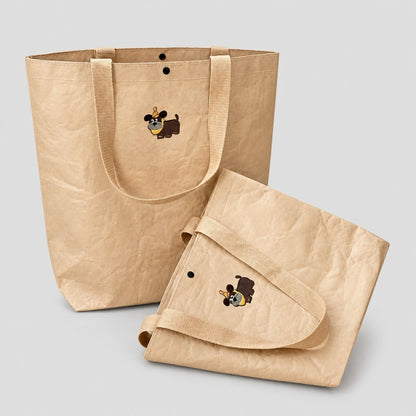 Bear Print Kraft Tote