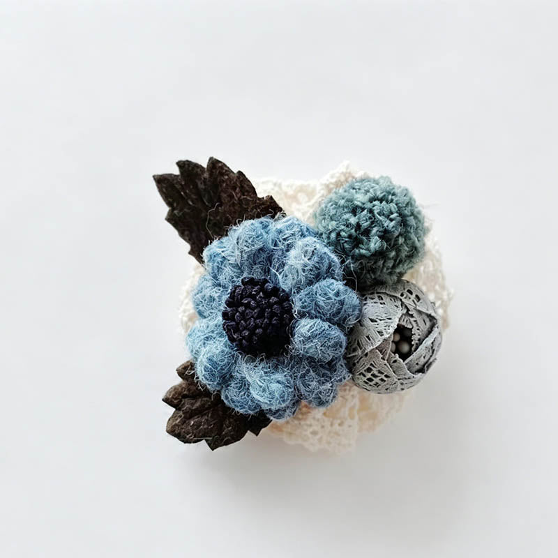 Playful Strawberry Rabbit Floral Brooch