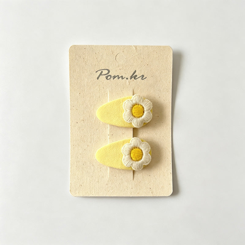 Pastel Pom Hair Clips