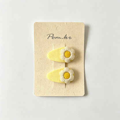 Pastel Pom Hair Clips