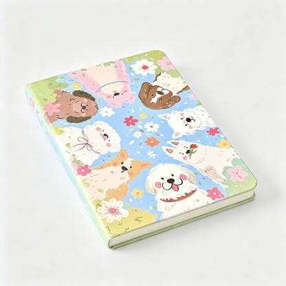 Cartoon Dog Printed Hardcover Notebook