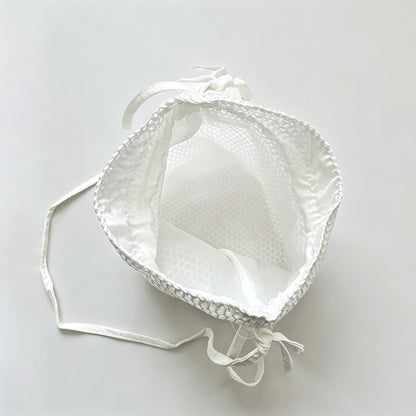 Mesh Drawstring Bucket Pouch