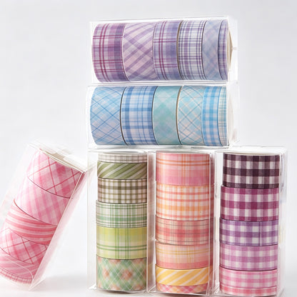 Plaid Print Washi Tape Set
