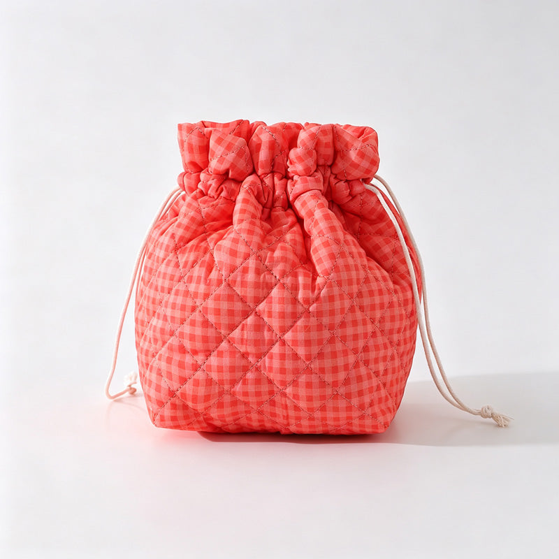 Floral Print Drawstring Storage Pouch