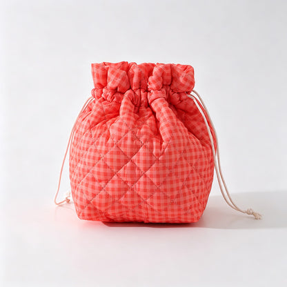Floral Print Drawstring Storage Pouch