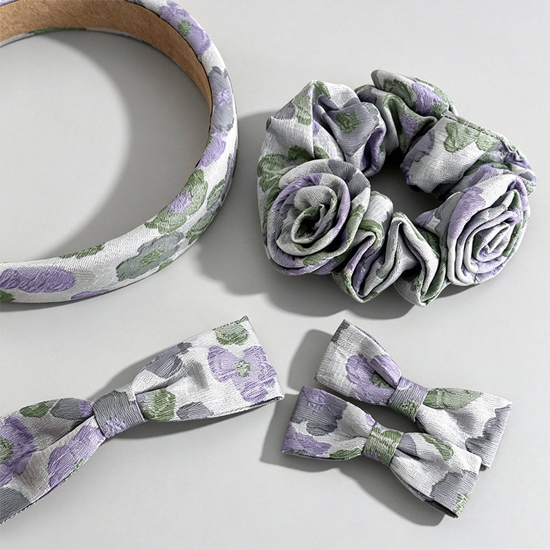 Refined Floral Embroidery Bow - Shopdayla Wholesale - #5026