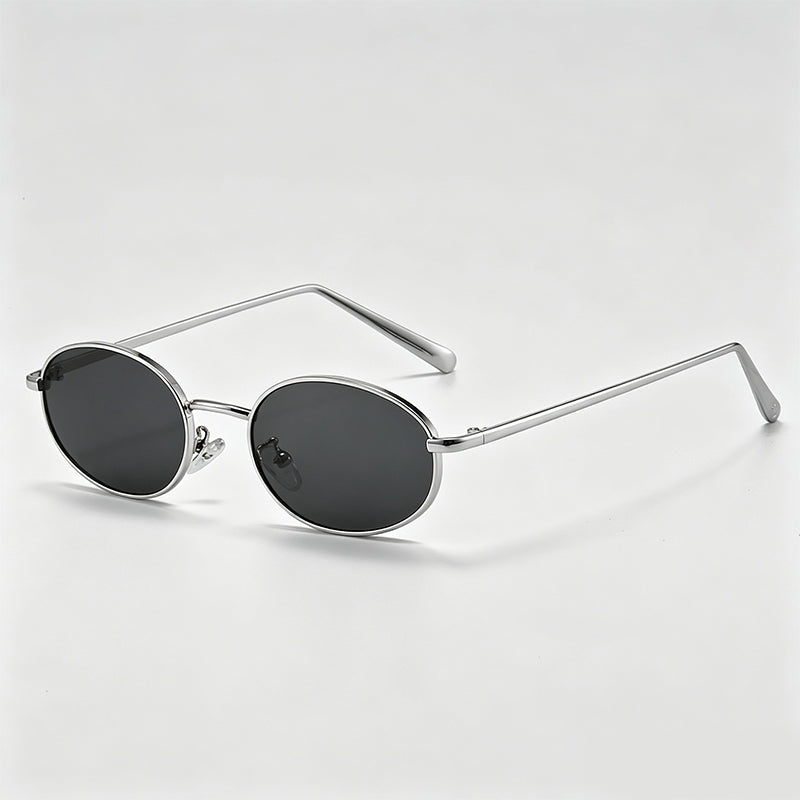 Retro Oval Vintage Metal Frame Sunglasses