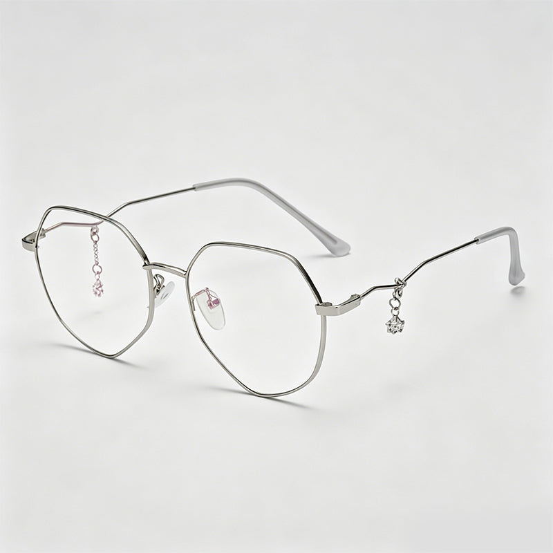 Star Pendant Irregular Polygon Anti-Blue Light Glasses