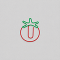 10 PCS Minimalist Tomato Shape Decorative Metal Paper Clips