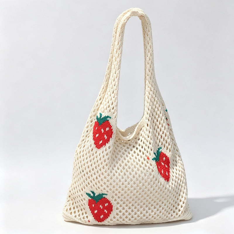 Fruit Patch Crochet Tote Bag