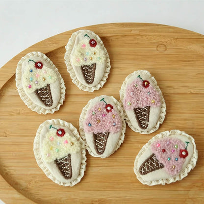 Refined Playful Ice Cream Fashion Brooch