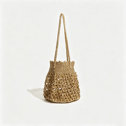 Crochet Drawstring Handle Bag
