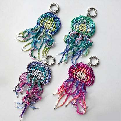 Beaded Jellyfish Keychain