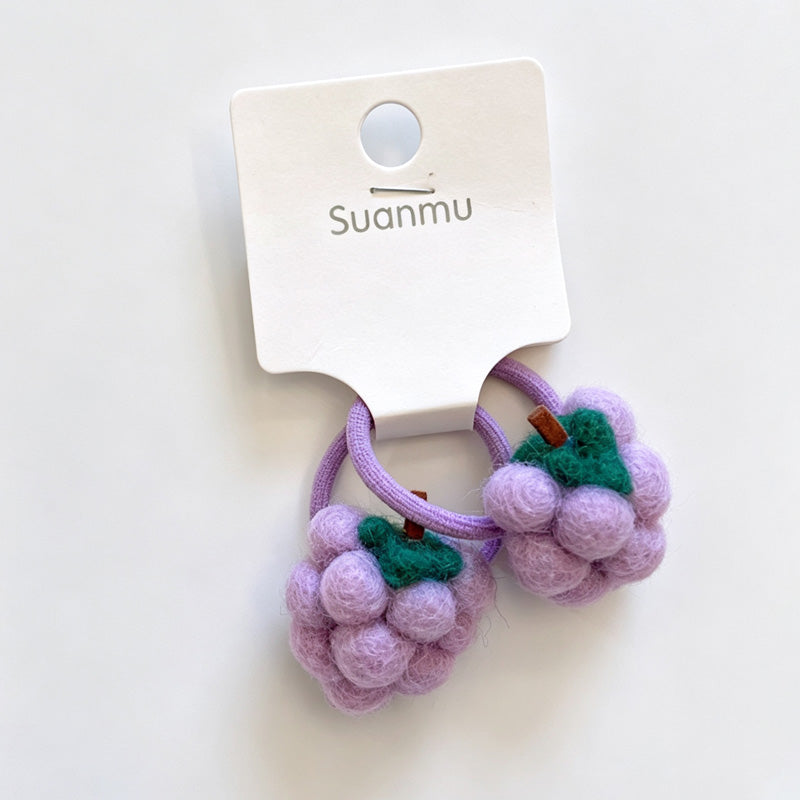 Felt Fruit Shape Hair Tie Set