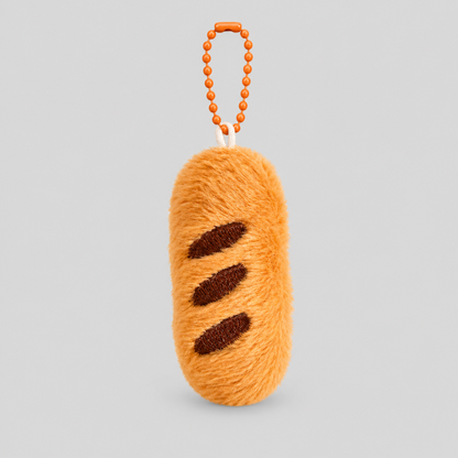 Food Cheese Bread Plush Keychain