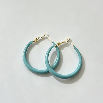 Modern Minimalist Enamel Hoop - Shopdayla Wholesale - #8562